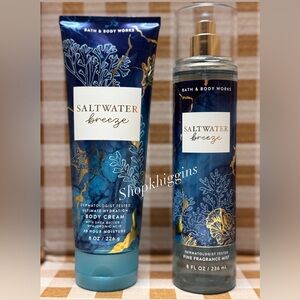 NEW B&BW Saltwater Breeze Body Cream and Fragrance Set, full size